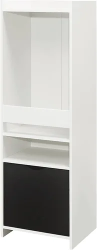 Kings Brand Furniture - Estantería para niños de 2 estantes Anne con cajón, organizador de almacenamiento de juguetes, color blanco