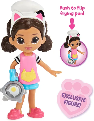 Miniatura 3 de Gabby's - Juego de cocina para casa de muñecas, almuerzo y munch con 2 figuras de juguete, accesorios y muebles, juguetes para niños a partir de 3