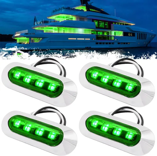 Miniatura 8 de PSEQT Luces LED marinas impermeables de 3.8 pulgadas, luces LED marinas de cortesía, luz de navegación, popa de popa de cabina, iluminación