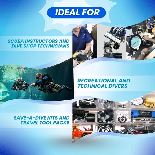 Miniatura 4 de Scuba Choice Herramienta de buceo para buceo, removedor de vástago de válvula Schrader