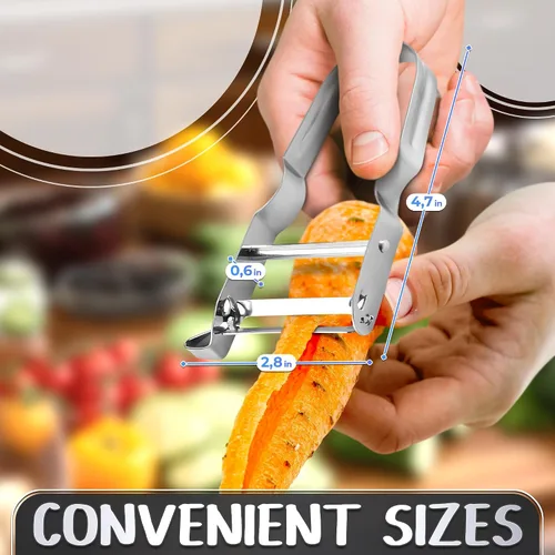 Miniatura 2 de Peladores de verduras para juego de cocina, pelador de frutas, pelador de verduras multifunción de acero inoxidable, pelador de papas, triturador