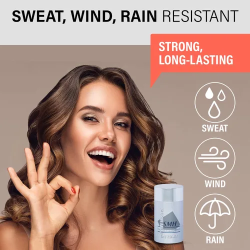 Miniatura 5 de Super Million Hair Fibras de construcción – 0.55 onzas (0.53 oz) (blanco), espesante para cabello adelgazante, polvo natural, agua, viento, a prueba