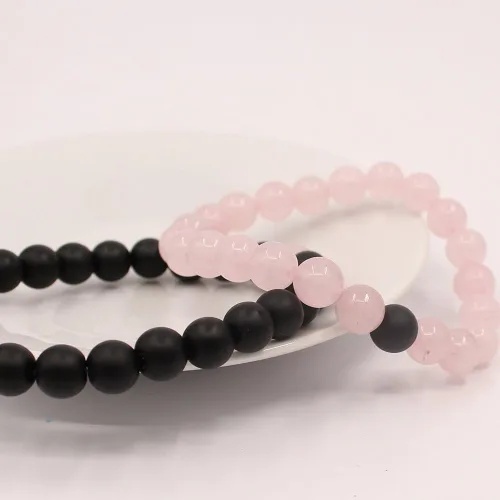 Miniatura 4 de KSQS - Pulseras para pareja de larga distancia (con cuentas de 516 de pulgada) para Navidad, cumpleaños, San Valentín