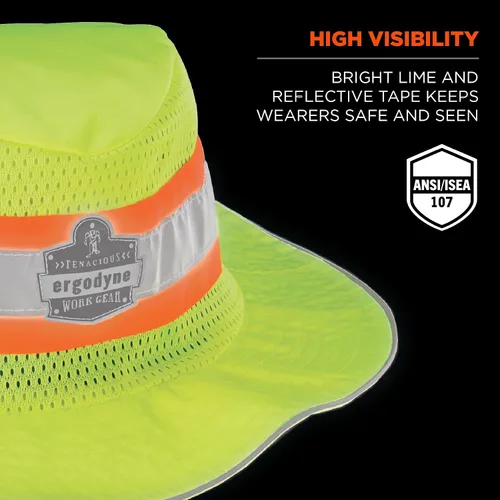 Miniatura 4 de Ergodyne Chill Its 8935CT - Sombrero de sol de enfriamiento de PVA, alta visibilidad, reflectante