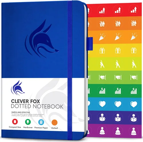 Miniatura 11 de Clever Fox Cuaderno con puntos, diario con páginas numeradas A5 5 x 8.25 pulgadas