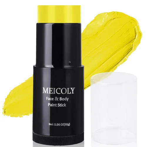 Miniatura 16 de MEICOLY Barra de Pintura Facial y Corporal Naranja (29.99 g), Crema para Cara de Halloween, Efectos Especiales SFX de Calabaza y Tigre, Negro