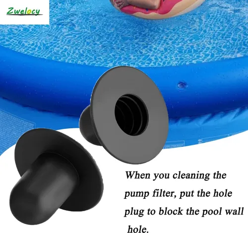 Miniatura 4 de Paquete de 4 tapones de repuesto para pared de piscina – Tapones para agujeros de filtro de bomba de piscina para piscinas Bestway e Intex sobre