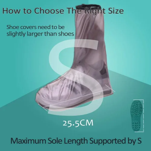Miniatura 7 de Funda impermeable para botas, repetible y duradera, anti-esquí, protector de pierna de 17 pulgadas, protector de pierna de alta portátil, transporte