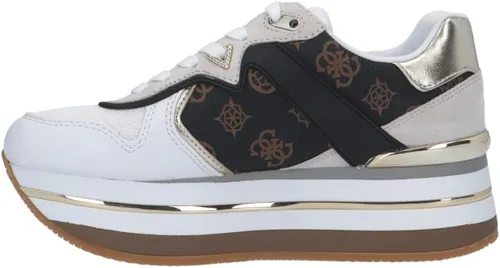 Miniatura 4 de Guess Scarpe Donna Zeppa Harinna Pala BlancoMarrón 4G Logo D23GU28 FL7HARFAL12, Multicolor