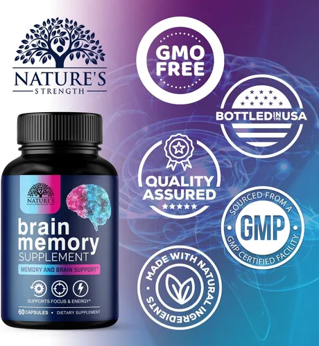 Miniatura 4 de Píldoras de suplemento de memoria cerebral, nootrópicos de fuerza 3X para concentración, claridad y apoyo de enfoque, salud cerebral, vitaminas