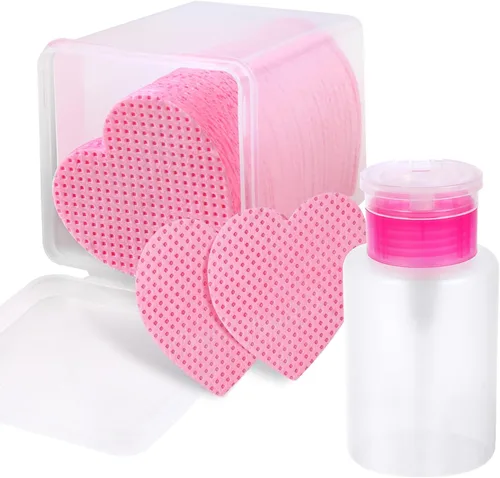 Miniatura 11 de 400 Almohadillas de Algodón para Uñas, 1 Botella Dispensadora con Bomba Desplegable, Toallitas Súper Absorbentes y Suaves de Tela No Tejida