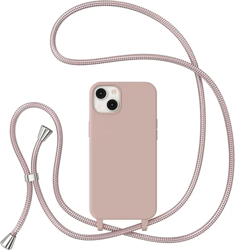 Miniatura 65 de ZTOFERA Funda Crossbody para iPhone 15 Pro con Correa de Cordón Ajustable, Funda Suave de Silicona Líquida para iPhone 15 Pro 6.1 pulgadas - Rosa
