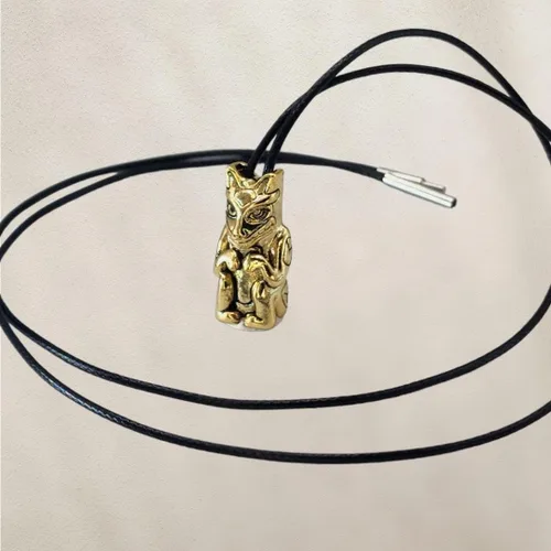 Miniatura 8 de Spirit Animal - Collar de cuentas tribales del zodiaco nativo americano, único, simbólico, inspirador, colgante de oro