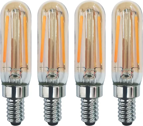 Miniatura 4 de Bombillas LED T6 regulables de 2 W, base E12, luz blanca cálida de 2200 K, vidrio ámbar, 120 lúmenes, 120 V, regulable, T20, protección ocular