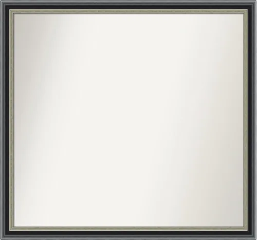 Miniatura 45 de Amanti Art Espejo de baño negro para sobre el fregadero, 23 x 23 pulgadas, espejo cuadrado negro Ashton, marco de madera tradicional mediano, se