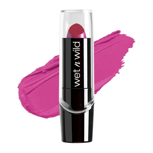 wet n wild - Lápiz labial con acabado sedoso, color labial hidratante rico y acumulable, formulado con vitaminas A, E y macadamia para una Fucsia
