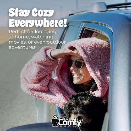 Miniatura 22 de THE COMFY Teddy Bear From Shark Tank Patented Zipper Oversized Sherpa Wearable Blanket Hoodie Gift for Women & Men