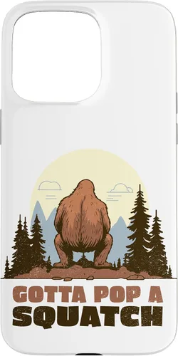 Miniatura 31 de Funda divertida para iPhone 16, diseño de Bigfoot Gotta Pop A Squatch Squat Poop Joke