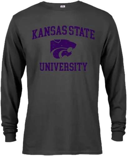 Miniatura 33 de Sport Your Gear Camiseta de manga larga con licencia oficial, estilo retro y envejecido para fanáticos universitarios UNM Red Heather