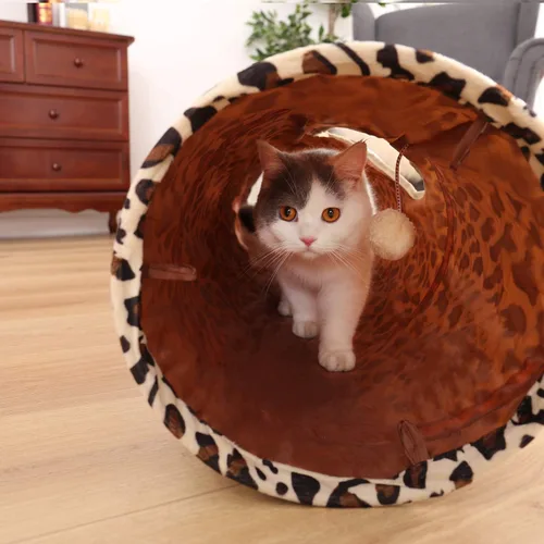 Miniatura 6 de PAWZ Road Túnel plegable XL para gatos gordos y conejos – Túnel de juego extra ancho para mascotas de 51 x 12 pulgadas con diámetro de 12 pulgadas