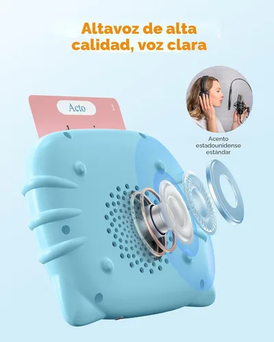 Miniatura 5 de Airbition Tarjetas Didácticas Parlantes Bilingües en Español e Inglés para Mayores de 2 Años, Herramientas de Terapia del Habla de Bolsillo con 512
