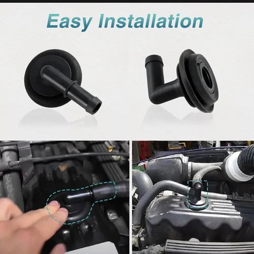Miniatura 3 de FUSCH PCV CCV - Juego de codos y arandelas de válvula de ventilación compatible con Jeep Grand Cherokee 4.0L 2000 2001 2002 2003 2004, Reemplaza #