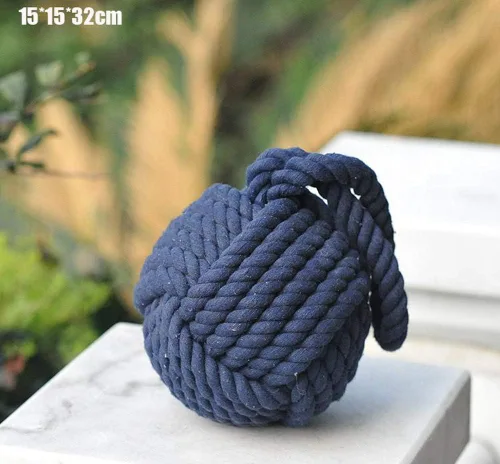 Miniatura 3 de Tope de puerta náutico Sailor Rope Knot Door Stopper, Ventana Cuña Producto Decorativo Cuña Puerta Cuña Marina Mediterránea Regalo Tope de puerta