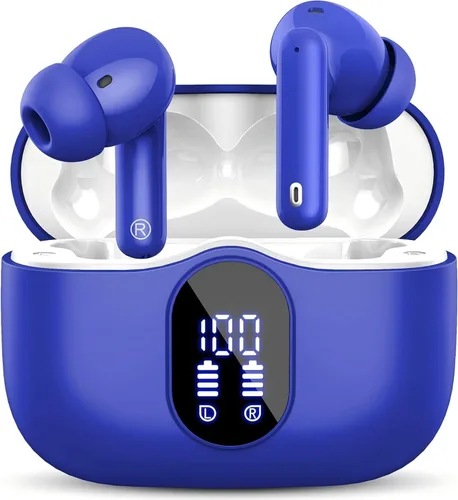 Miniatura 22 de Auriculares inalámbricos, Auriculares Bluetooth 5.4 con graves estéreo, Auriculares intrauriculares con micrófono de cancelación de ruido y pantalla