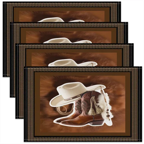 Miniatura 13 de Juego de 4 manteles individuales con diseño de hongos de dibujos animados para cocina, fiesta, manteles individuales de tela lavable con hongos