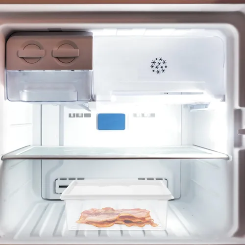 Miniatura 5 de Kichvoe Tocino de plástico con tapas 7.9 * 5.3 pulgadas herméticos embutidos de almacenamiento de queso para refrigeradores congelador