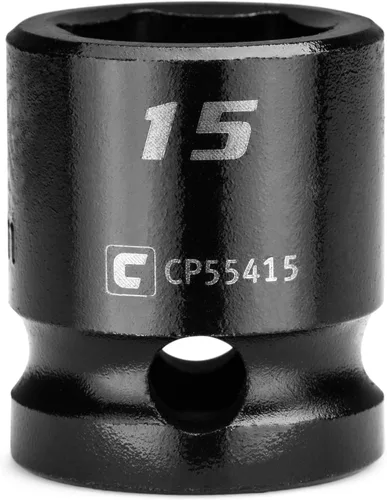 Miniatura 18 de Capri Tools - Llave de vaso de impacto corto de 27 mm, 1/2 pulg. de conducción, 6 puntos, métrica