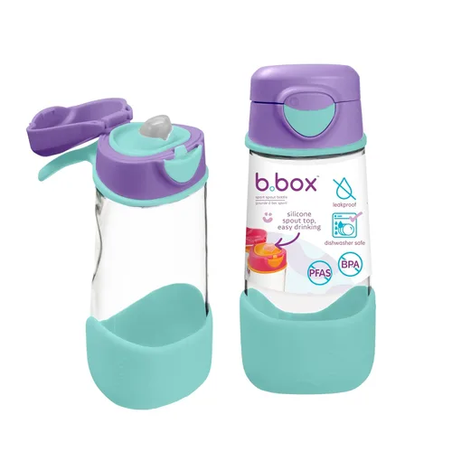 Miniatura 24 de b.box Botella de agua deportiva de 15 onzas para niños, para la escuela, deportes, guardería, diseño sin popote para una fácil limpieza, a prueba
