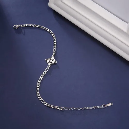 Miniatura 31 de Pulsera de nudo de bruja, nudo celta, símbolo de Wicca pagana, nudo mágico, pulsera de joyería de brujería, pulsera de acero inoxidable ajustable