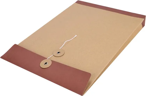 Miniatura 7 de 10 sobres de cuerda de papel kraft A4 con refuerzo, carpetas de archivos, facturas, bolsa organizadora de archivos con cierre de cuerda de botón
