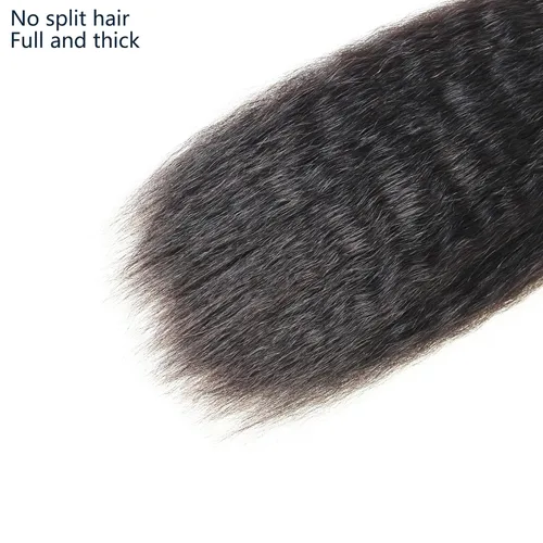 Miniatura 7 de Extensiones de cabello humano brasileño liso rizado de cierre 4x4 con parte libre marrón claro, encaje 150% de densidad, cabello Remy liso rizado
