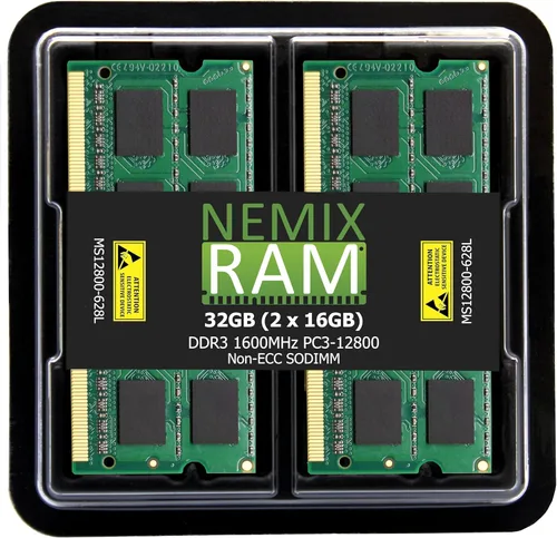 Miniatura 8 de NEMIX RAM 16 GB (2 x 8 GB) DDR3 1600 MHz PC3-12800 2Rx8 1.35V 204-PIN no ECC SODIMM Laptop PC PC Kit de memoria sin búfer