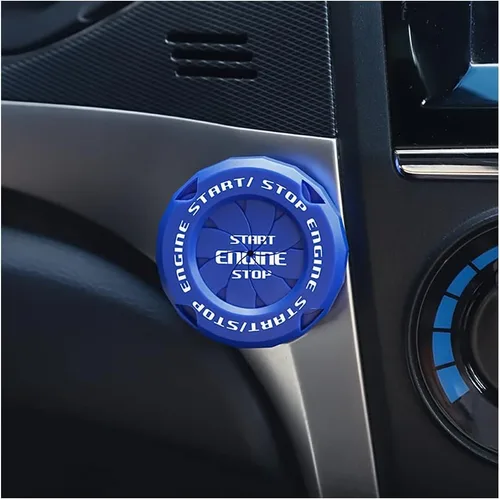 Miniatura 10 de carleef Cubierta de botón de arranque para automóvil, cubierta de botón de arranque para decoración de automóvil y protección de botón, accesorios