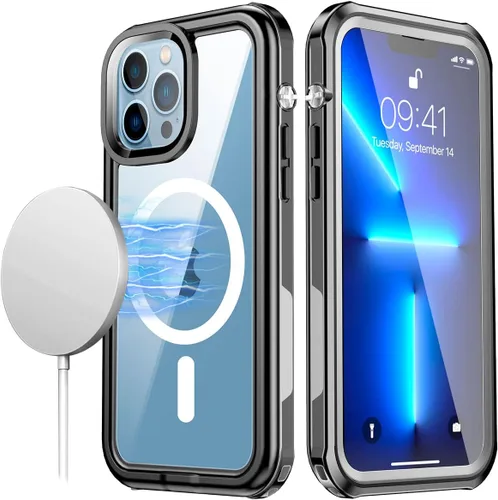 Miniatura 9 de AICase Funda para iPhone 13 Pro Max/12 Pro Max con protector de vidrio, protección contra caídas de alta resistencia, cuerpo completo, a prueba