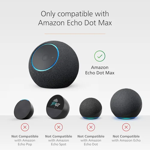 Miniatura 4 de Soporte con puertos de carga USB-C para Echo Dot Max, completamente nuevo, Made for Amazon