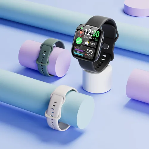 Miniatura 2 de Paquete de 3 correas deportivas de silicona compatibles con GloryFit T80/T70/T60/T50 Smartwatch, correa de repuesto suave e impermeable