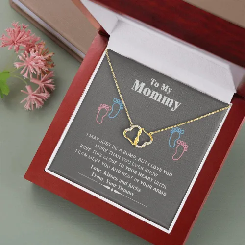 To My Mommy I Love You New Mommy Necklace Baby Bump Gift of New Mom Gift from Husband Mami I Love You Silver Chain Gold Chain Gifts for her Birthday