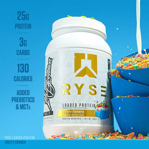 Miniatura 4 de Ryse - Proteína en polvo cargada, 0.88 onzas de aislado y concentrado de proteína de suero de leche, fibra prebiótica y MCT, baja en carbohidratos