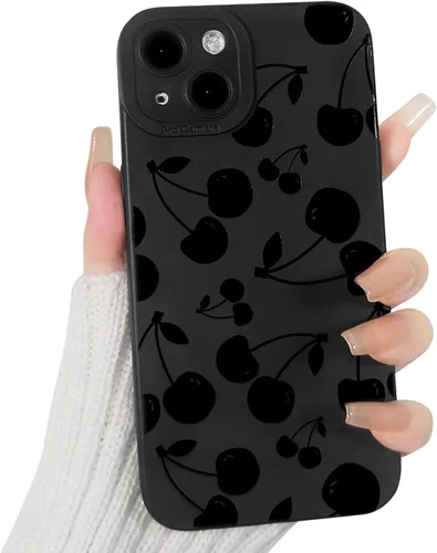 Miniatura 12 de Lovmooful Funda compatible con iPhone 13, bonito diseño de hongos negros para niñas y mujeres, TPU suave a prueba de golpes, protector femenino