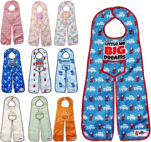 Miniatura 7 de Moore of Rachel's New Mr. Zippy - Baberos impermeables de cuerpo completo súper suaves en bonitos diseños para bebés de 6 a 36 meses
