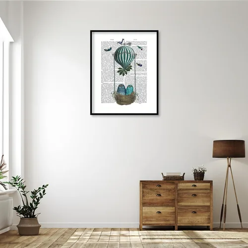 Miniatura 4 de Amanti Art Fab Funky - Lienzo decorativo para pared, diseño de nido de globo de búho de 41 x 33 pulgadas, arte de pared de animales, decoración