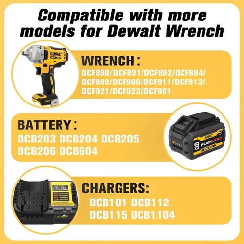 Miniatura 2 de Funda para llave de impacto Dewalt 1/2: caja de herramientas impermeable para llave de impacto inalámbrica Dewalt de 1/2 pulgada DCF900 DCF891
