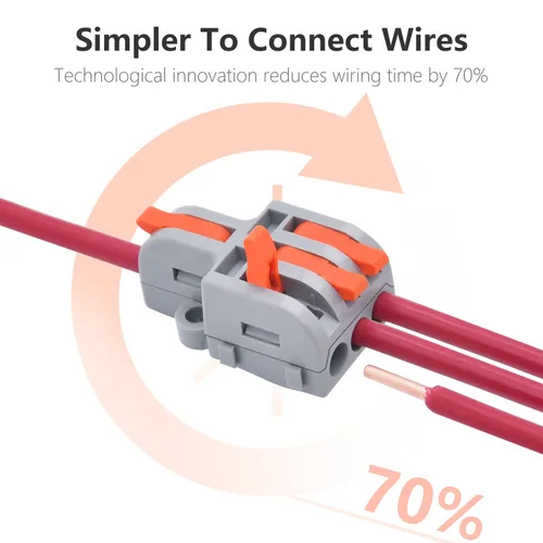 Miniatura 3 de 62 conectores de cable de palanca, mini conectores eléctricos compactos para bricolaje, kit surtido para conexión rápida 24-12 AWG
