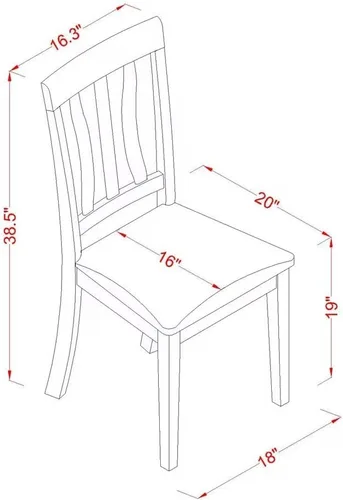 Miniatura 11 de East West Furniture SHAN5-BLK-C - Juego de mesa y sillas de cocina de 5 piezas, incluye una mesa de comedor redonda con pedestal y 4 sillas