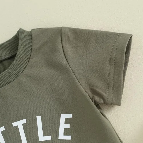 Miniatura 40 de Conjunto de camiseta de manga corta para bebé niño y niña, camiseta de manga corta, pantalones cortos casuales, ropa para recién nacidos, 6, 12, 18
