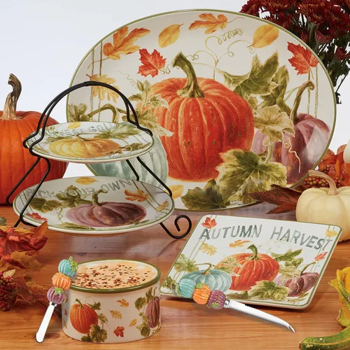 Miniatura 8 de Certified International Harvest Autumn Havest - Juego de vajilla de 16 piezas, servicio para 4, multicolor